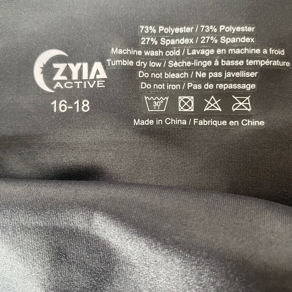 ZIYA Black and Yellow Light N Tight Leggings. Size 16-18 - Picture 7 of 9